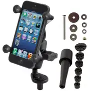 RAM Motorcycle Fork Stem Mount with X-Grip f/ Plus Size Cell Phone, iPhone, GPS