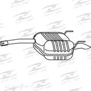 Redback Mufflers Bolt-On to suit Merc C250D 3/93> RM - M5515