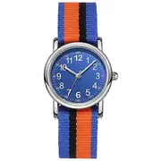 Easy to Read Quartz Watches for Kids Nylon Strap Sweat Proof Japan Movement Color