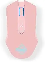AJ52PRO Wired Wireless Bluetooth Gaming Mouse with RGB LED Backlight Adjustable 10000DPI Ergonomic 7 Programmable Button Rechargeable 800mAh Battery 2.4Ghz USB Receiver for PC Mac PS4 Xbox Gamer(Pink)
