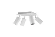 Pillar Light Adjustable 4 Light GU10 White IP44 Square Back Plate