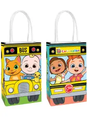 Cocomelon 8 Pack Deluxe Paper Loot Bags