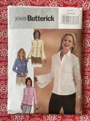 Butterick 3969 - Cottagecore Romantic Blouse Sewing Pattern, Sizes 12-16 - UNCUT