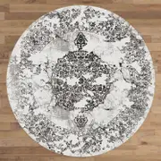 Phantasy Illusion Grey Round Rug