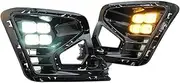 Front Bumper Fog Light DRL Daytime Driving Running Lamp White Yellow Color Fog Lamp For Kia For Rio 2022 2023 Car Accessories