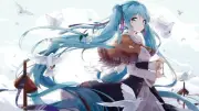 Anime birds hatsune Playmat Gaming Mat