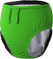 EEOST Adult Reusable Swim Diapers Special Needs Swimwear for Incontinence Cloth Diaper Covers Waterproof,Leakproof, Unisex (Lime Green, L)