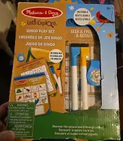 BRAND NEW! Melissa & Doug Let's Explore Reusable Seek & Find Bingo Play Set XMAS