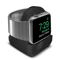 在飛比找PChome24h購物優惠-Apple Watch 環保矽膠充電座 (黑)