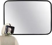 Baby Car Mirror - Baby Car Mirror Backseat, 23.5cm Rear Seat Mirror for Babies - Shatter-proof acrylic mirror with clear-viewsss, headrest attachment, ideal for safe journeys with small children