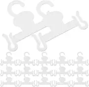 Luxshiny 30Pcs Shoe Display Hooks: Shoe Display Hook for Slipper, Storage and Drying Retail - White