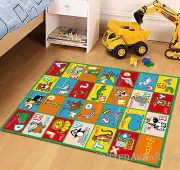 5x7 Educational Rug Kids ABC Animal Names School Classroom Time Alphabet Zoo