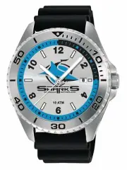 855195 CRONULLA SHARKS NRL TEAM LOGO TRY SERIES MENS DRESS WATCH