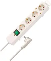 Brennenstuhl Comfort-Line Plus 4-way power strip with flat plug, switch, extra
