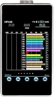 HP320 High-Precision Spectral Illuminance Meter Multi-Functional Spectrometer Light Testing Device with LCD Touch Display for Home, Plant Growth Lab