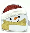 Bath & Body Works Snowman Glitter Bag Makeup Cosmetic Sparkle Gold Scarf Tote