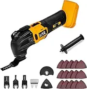 Oscillating Multi Tools for Dewalt 18V Battery, Multi-Use Cutting and Sanding Tool, 4°Oscillation Angle, 6 Variable Speeds, Quick-fit Blade Design with 21pcs Accessories for Cutting, Sanding, Scraping