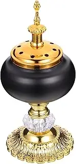KESYOO Tibetan Incense Burner Holder Arabian Incense Holder for Bakhoor Oud Incense Sticks Cones Home Desk Crafts Gold
