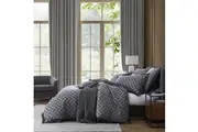 Logan & Mason Private Collection Westport Charcoal Quilt Cover Set - King