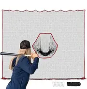 Hitting Nets for Backyard | 10x10ft Barrier Net - PracticeTraining Aid Heavy Duty Netting Ball Barrier for Indoor/Outdoor Games