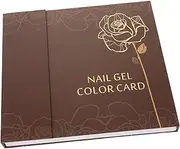 120 Nail Display Color Show Cards Hair Color Chart for Salon Nail Art Display Book Color Chart for Nails Nail Polish Display Book Nails Gel Nail Chart Book Abs Coffee