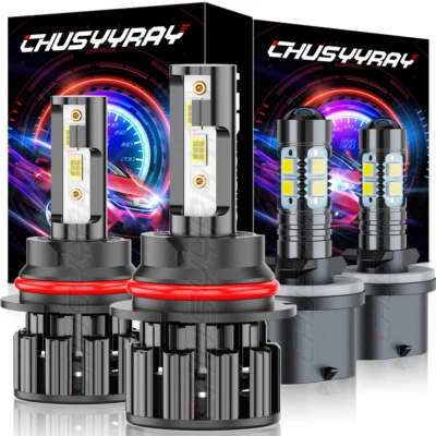 Blanco For Dodge Ram 1500 2500 3500 1994-2000 LED faro Hi/lo luces antiniebla