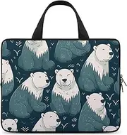 Laptop Case Sleeve Shockproof Computer Carrying Bag Polar Bear Pattern Notebook Case Cover Laptop Bag Water Resistant Computer Cases Tablet Briefcase for Travel Business 13 Inch