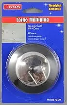 Fixon Rubber/Steel Sink Plug, Silver, 48-65 mm Size