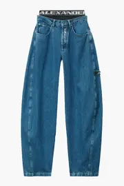 LOGO ELASTIC PRESTYLE ROUNDED JEAN