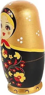 CHICAMPERA 1set Handmade Russian Nesting Dolls Traditional Matryoshka Toy Decor for Boy Girl Birthday Christmas Meticulous Craftsmanship Safe