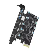 PCIe Expansion Card to 5 Port (3X USB C,2X USB 3.0-A ) PCI Express6115