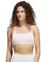 Adidas Aeroreact Training Light-Support Padded Bra- Clear Pink- Size: LDD - New