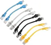 RIIEYOCA Short Cat5e Ethernet Patch Cable 0.5ft,High Speed Internet Network Cable LAN Patch Cables with Rj45 Connectors for Router, Modem,Switch, Server(Mixed Color 8 Pack)