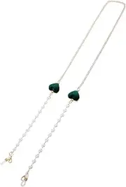 [SAFIGLE] Fake Pearl Eyeglass Chain Strap Holder Eyewear Lanyard for Glasses Masks Women's Fashion Accessory