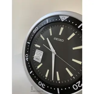 《SEIKO》日本精工 潛水錶造型掛鐘 數字刻度 靜音 夜光