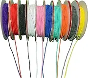 Elastic String for Bracelet, Jewelry Making and Crafting, 1.5mm, Assorted Colors 10 Yards Each, 10 Rolls - 100 Yards Total, Durable Stretch Beading String, Elastic Cord for DIY Projects