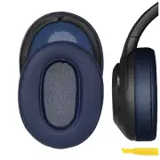 Geekria Protein Leather Ear Pads for Sony WH-XB900N Headphones (Blue)