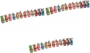 STOBOK 36 PCS Matryoshka Doll Keychain Toddler Nesting Handbags Charms Russian Nesting Dolls Jewelry Kids Keychains for Backpacks Russian Stacking Dolls Wooden to Stack Pendant Child