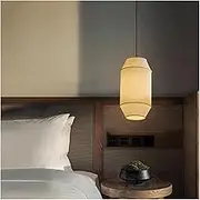 CJLWSLCO Nordic Fabric Led Pendant Lights Japanese Dining Tea Room Chandelier Bedroom Hanging Lamp Home Decor Fixtures for Kitchen Island Study Room Living room Bar E27 Base Hanging Light bedroom ligh