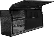 Aluminium Checkerplated Black Weather Proof Metal UTE Toolbox Full Open Door 170CM X 50CM X 70CM