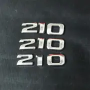 3x 210 Silver Chrome Metal Badge Emblem Decal Sticker Turbo Trunk Coupe Auto Sep (for: MG)