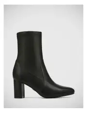 [Wittner] Kaci Stretch Leather Ankle Boot in Black