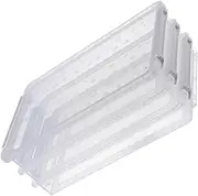 DOITOOL Multilayer Clear Plastic File Box Practical Document Storage Container Stackable Organizer for Home Office Lightweight Plastic