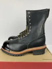 RED WING 2218 Steel Toe Black Logger Boots / Work Boots Men’s 8 D USA