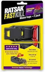 Ratsak Fast Kill Mouse Trap 2pk