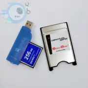 3 piece set NEW CNC 256MB CF CF card+CF-PCMCIA adapter+SSK USB2.0 card reader