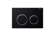 Geberit Kappa21KM Toilet Button Black Plate Chrome Trim for Concealed Cisterns 115.240.KM.1