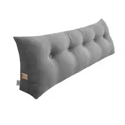 120cm Silver Triangular Wedge Bed Pillow Headboard Backrest Bedside Tatami Cushion Home Decor