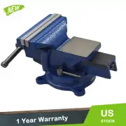 4 Inch Bench Vise with Anvil Swivel Locking Base Heavy Duty Vice Table top Clamp