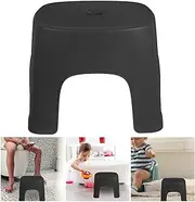 STOBAZA Step Stool for Kids Plastic Step Ladder Compact Foot Stool Foldable Step Riser for Adults Kitchen Bathroom Living Room Black